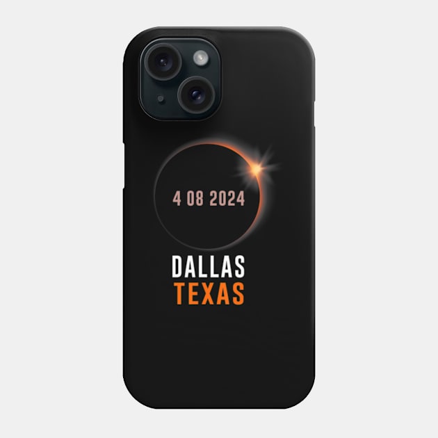 Total Solar Eclipse 2024 Totality Dallas Texas Phone Case by SanJKaka