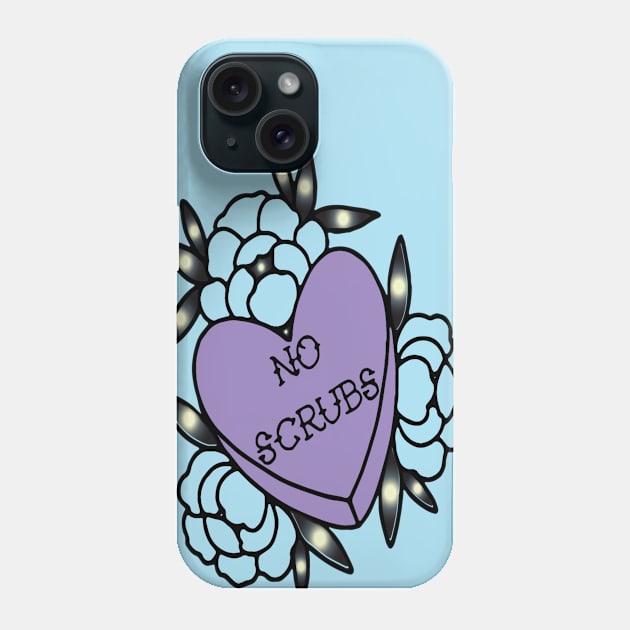 no scrubs floral heart Phone Case by lazykitty