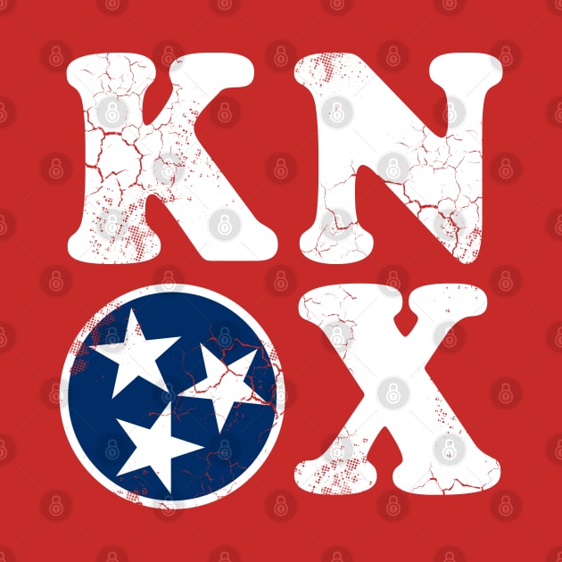 Knox Knoxville Tennessee Flag Vintage Fade by E