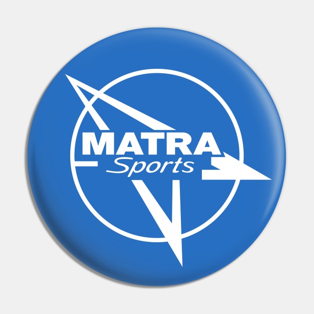 Vintage Matra Sports emblem - White Pin by retropetrol