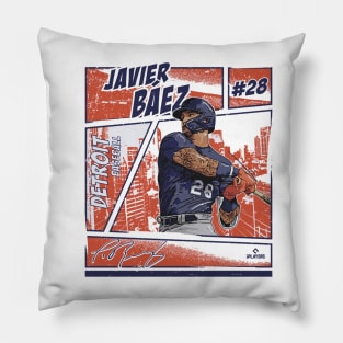 Javier Baez Detroit Comic Pillow