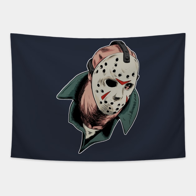 Jason Voorhees Tapestry by Black Snow Comics