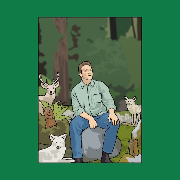 Arnold Schwarzenegger "One With Nature" by Third Wheel Tees