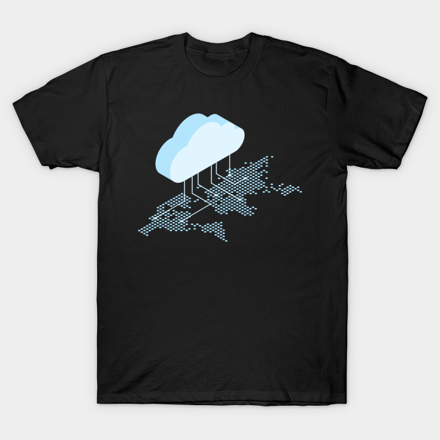 Isometric Clouds Illustration - Clouds - T-Shirt