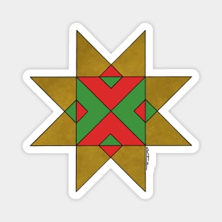 Lincolnshire Auseklis Witch Mark Red and Green Magnet