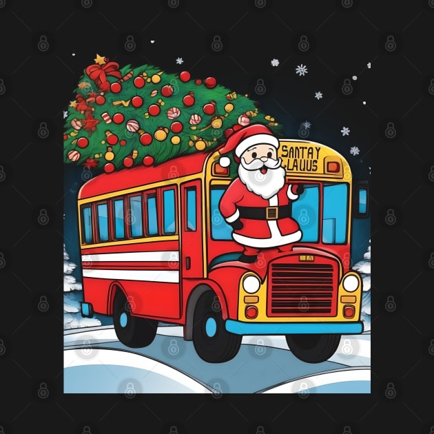 Christmas Tree School Bus Driver Adults And Kids by click2print