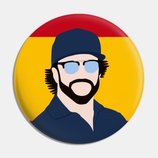 Fernando Alonso Face Art - Flag Edition Pin