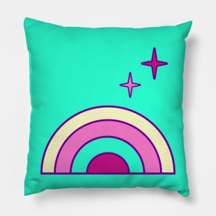 color pop rainbow Pillow