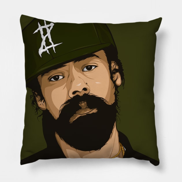 Damian Marley Pillow by JhomArtStore