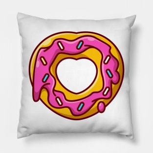 Love doughnut cream melted cartoon Pillow