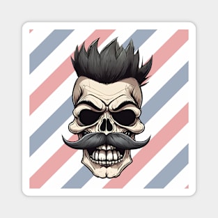 Barber skull Magnet