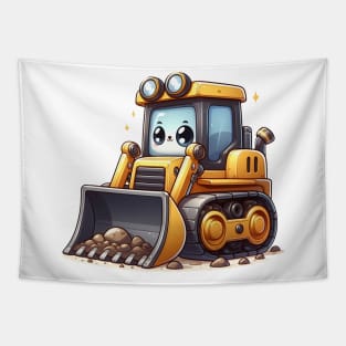 Cute Bulldozer Tapestry