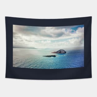 Blue Islands of Oahu Hawaii Tapestry