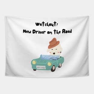 New Driver on the Road Tapestry