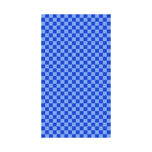 blue checkered gingham pattern T-Shirt