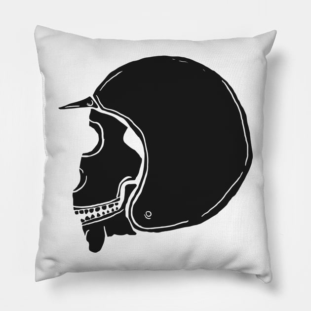 Ride with Skull Pillow by ohdeerdesign