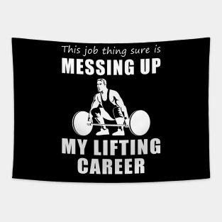 Lifting & Laughing: When Work Weights Down My Passion! Tapestry