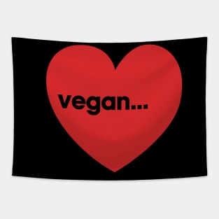 i love vegan heart Tapestry