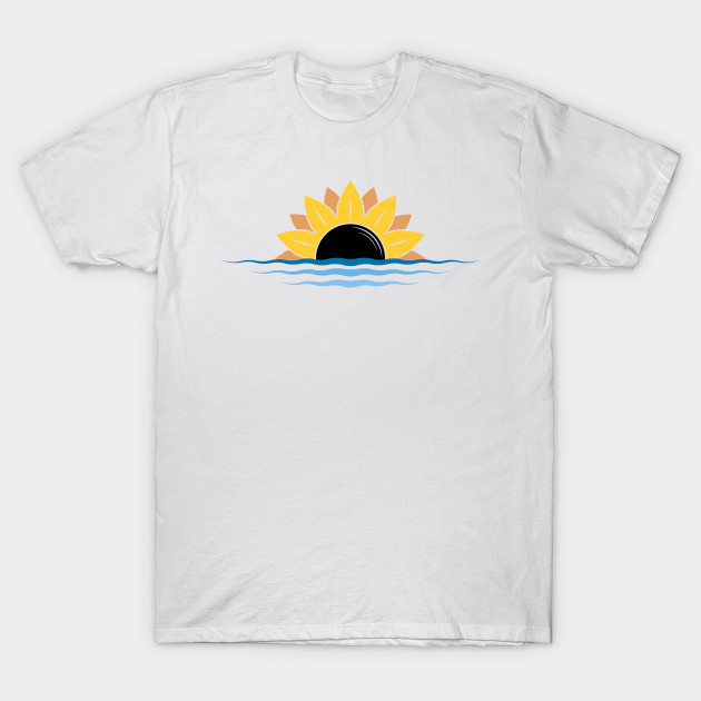 Sunflower Sunset Tropical Hawaiian Beach Design Sunflower T Shirt Teepublic