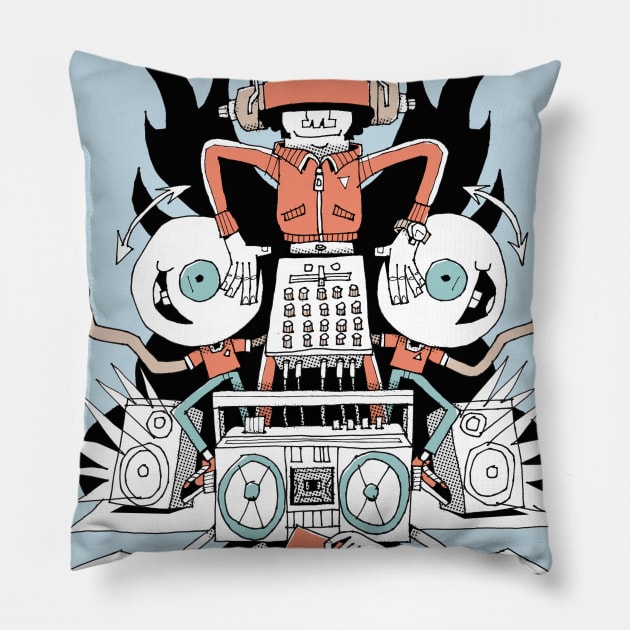 Old School Hip Hop Pillow by Kicksaus