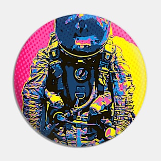 Retro Astronaut Art gift Pin