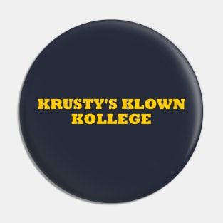 Krusty's Klown Kollege Pin