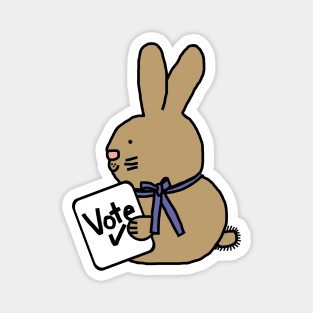 Cute Bunny Rabbit with Vote Sign Magnet