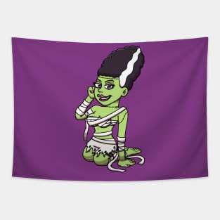 Cute Bride Of Frankenstein Tapestry