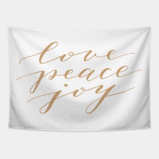 Love Peace Joy Tapestry