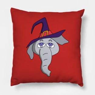 Cute Witch Elephant Pillow