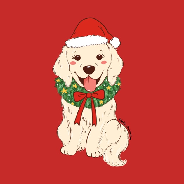 Christmas Puppy by Bella Illustration 