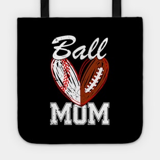 Ball Mom Baseball Football Fan HapMothers Day Tote