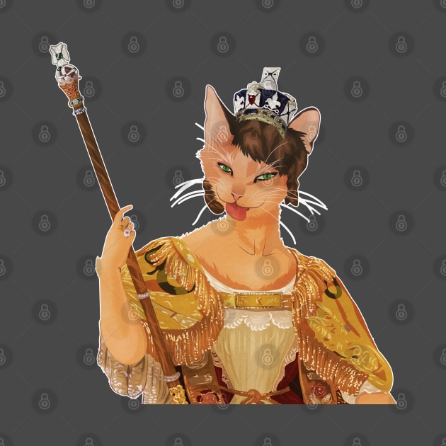 Queen Victoria cat - historiCATS illustrations by vixfx