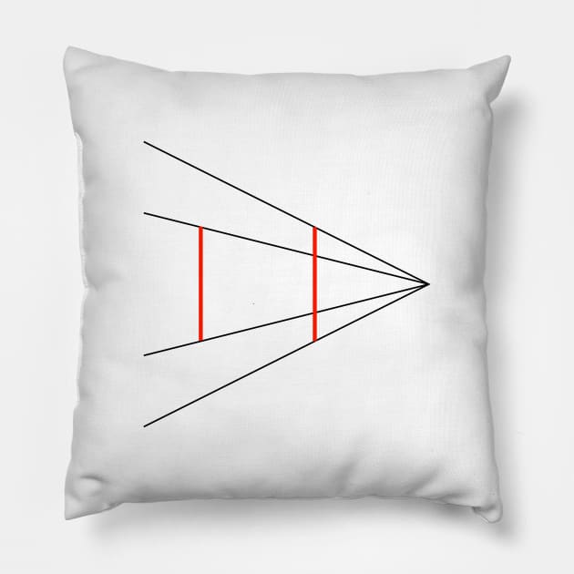 Ponzo's illusion (T478/0428) Pillow by SciencePhoto