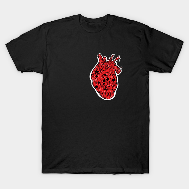 Anatomical Heart Cardiac Music T-shirt - Heart - T-Shirt | TeePublic