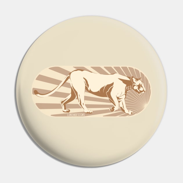 P22 Mountain Lion Pin by Lukeh Designs