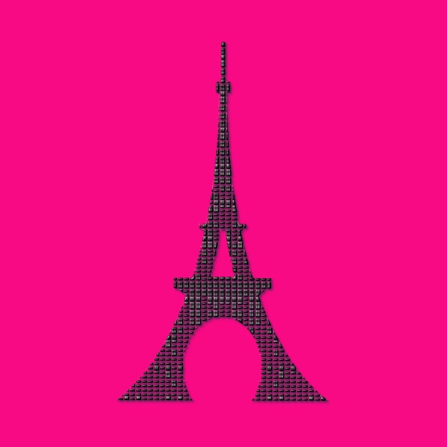 Eiffel Tower - Tiled Grid Design by PatrioTEEism