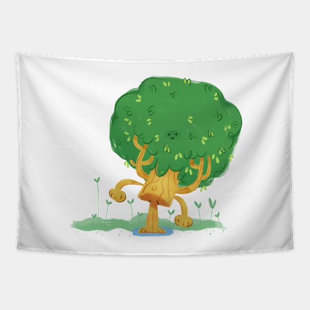 Happy tree Tapestry by azbeen