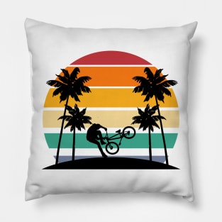 Mountain Biking Retro Pillow