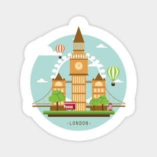 London,Travel Poster Magnet