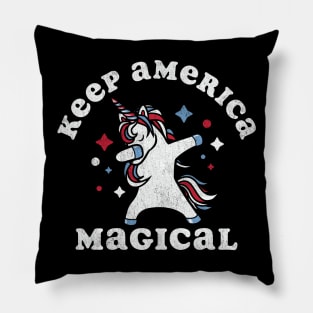 Keep America Magical Dabbing Unicorn Pillow