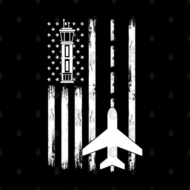 Air Traffic Controller Patriotic Airplane Aviation For ATCs by sBag-Designs