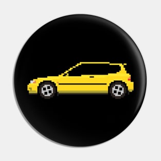 Honda Civic EG Pixelart Pin