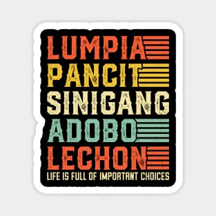 Lumpia Pancit Sinigang Adobo Lechon Filipino Food Lover Design Magnet