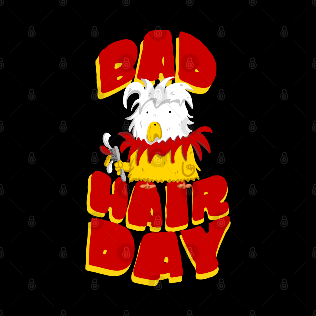 Bad Hair Day Crazy Old Bird by Kev Brett Designs