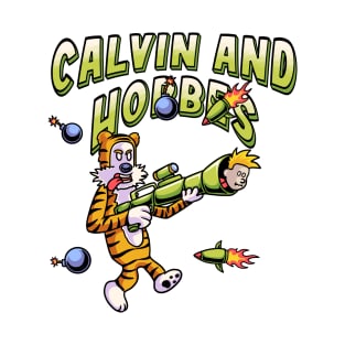 hobbes rifle loaded with calvin bullets T-Shirt