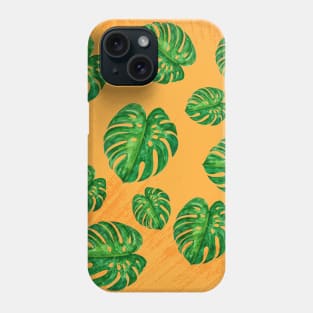 Mustard Tropical Monstera Phone Case