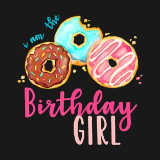 The Birthday Girl Donut Birthday Party Theme Family T-Shirt