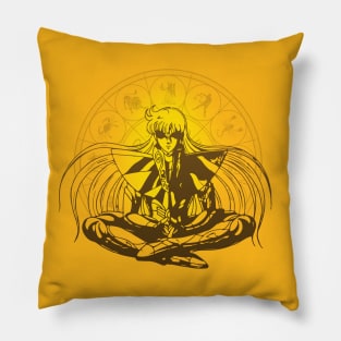 Virgo Shaka Saint Seiya Zodiac Knights in Orange Pillow