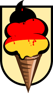 German flag funny ice cream Magnet